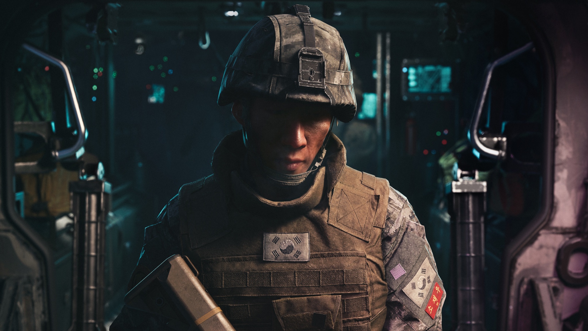 South Korean soldier in a helicopter from Call of Duty: Modern Warfare 4